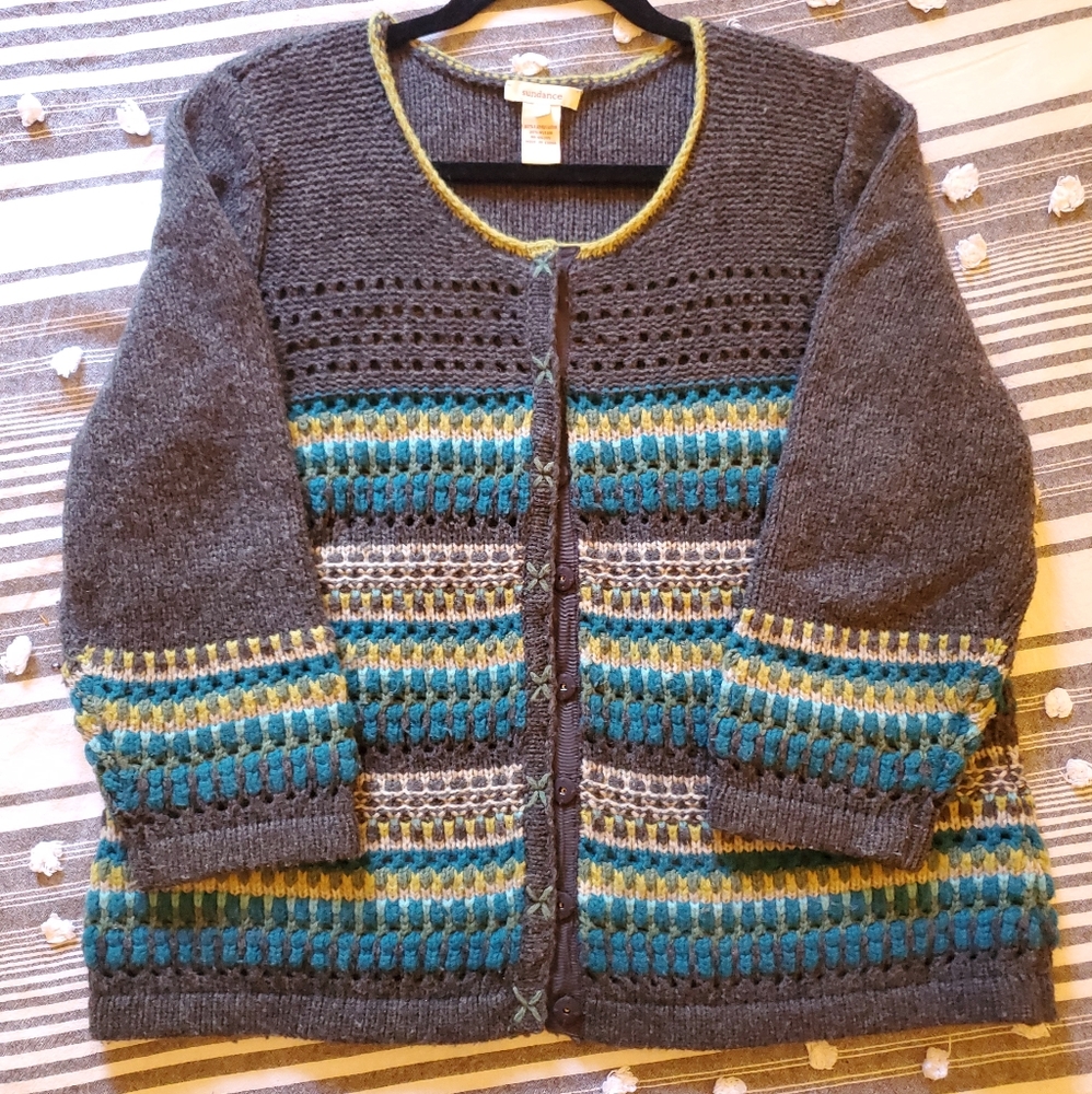 Sundance wool cardigan sweater